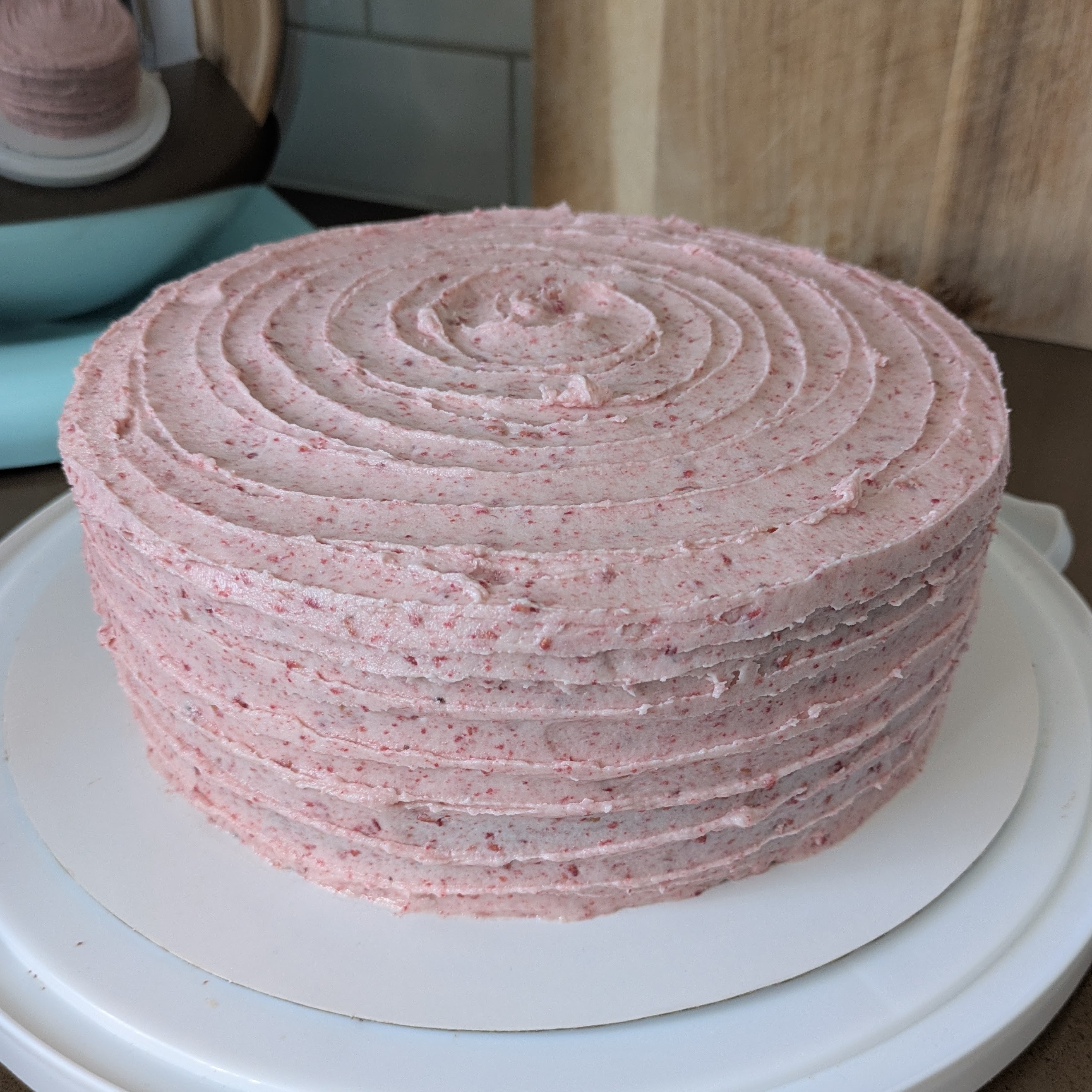 Raspberry buttercream cake
